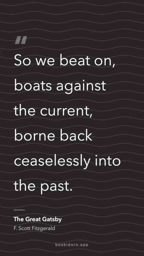 Quote card: The Great Gatsby